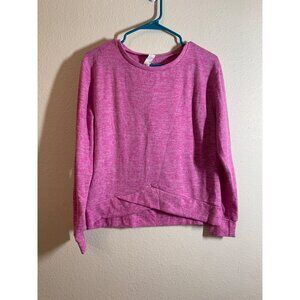 Cute Knit Long Sleeve Light Sweater Womens Size Large Pink K1